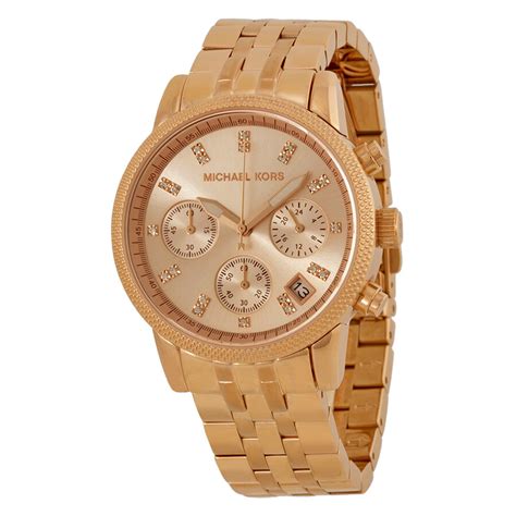 michael kors ritz rose gold tone ladies watch|mk rose gold watches.